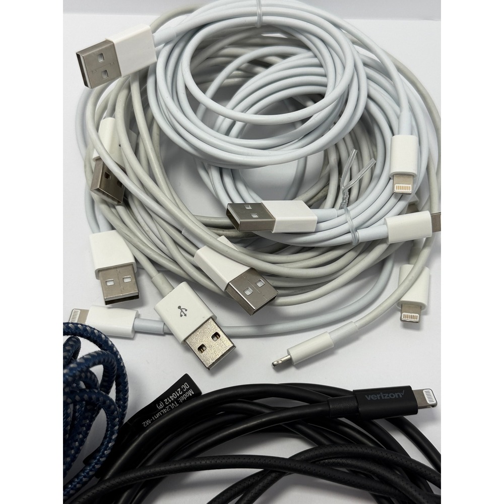 Lot of 14‎ 8-pin USB charging/data cable